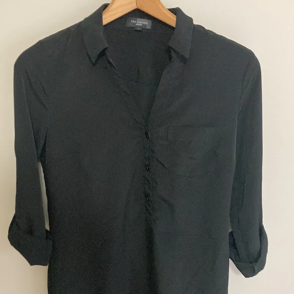 The Limited Ashton Dress, Black button down, size small, v-neck - Picture 4 of 6